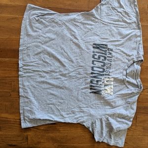 3XL Wisconsin Badgers T-shirt Grey University Top